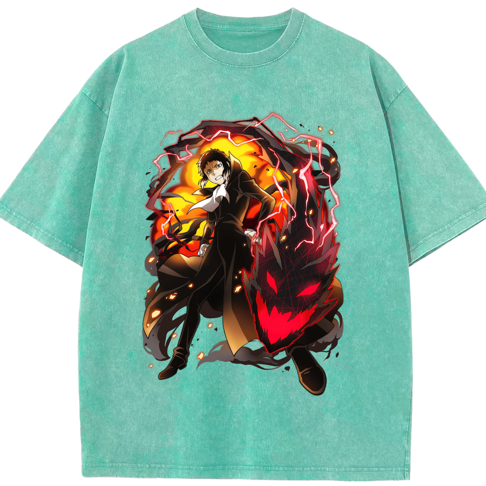 （画像用） 文豪ストレイドッグス Bungo Stray Dogs 綿100% ヴィンテージ風 半袖Tシャツ（フロントプリント）